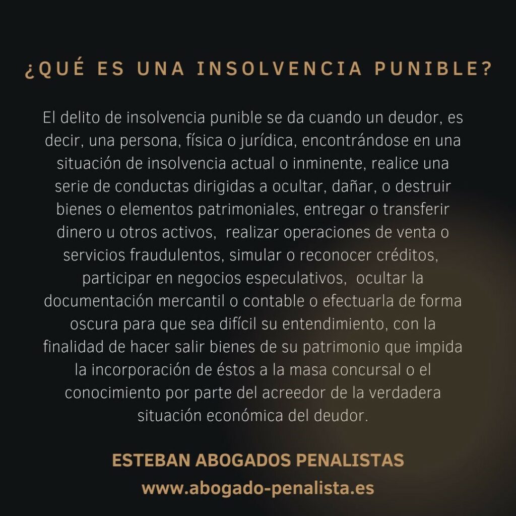 Insolvencia punible que es