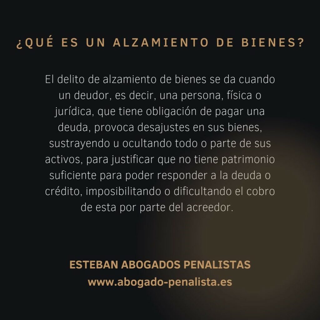 alzamiento de bienes que es